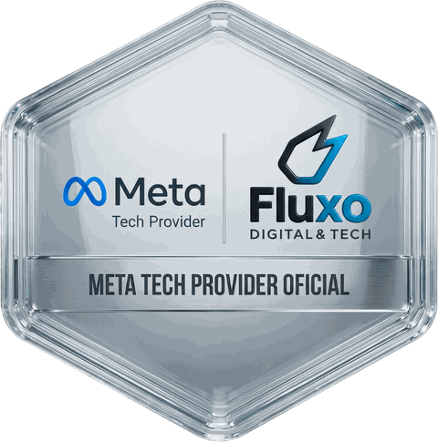 Selo da Fluxo Digital & Tech como Tech Provider da Plataforma WhatsApp Business da Meta